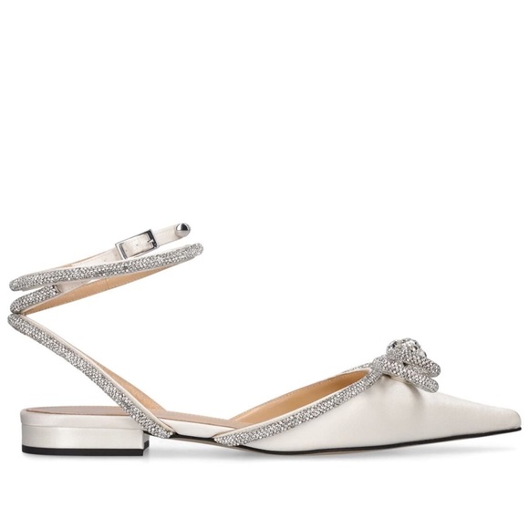 White Strap up Mach Mach Flats - Picture 3 of 8